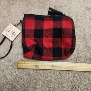 Red and Black Plaid Pouch